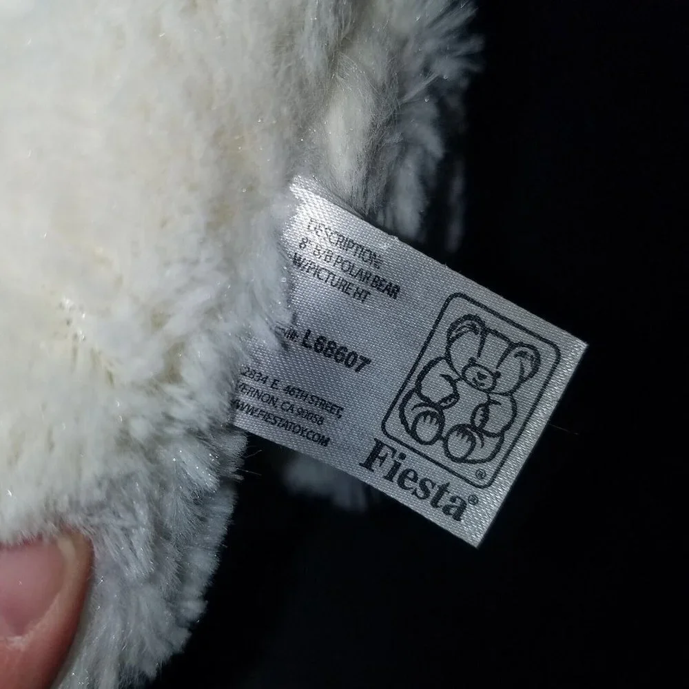 Fiesta White Polar Bear Plush 8